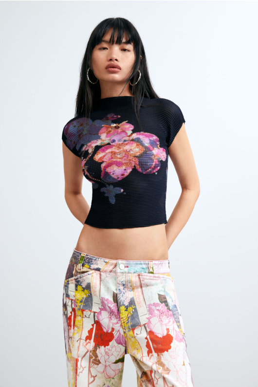 BLUZA CROPPED CREPONATA