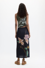 FUSTA MIDI CU PRINT FLORAL