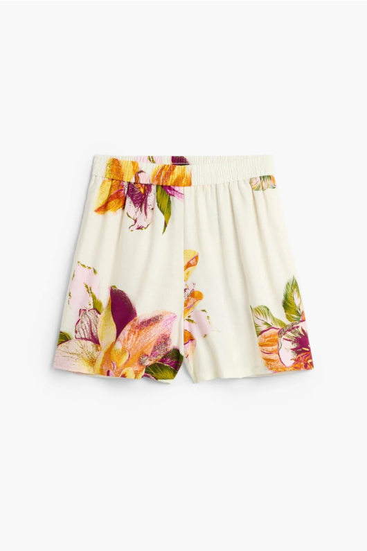 PANTALONI SCURTI, ALBI CU PRINT FLORAL