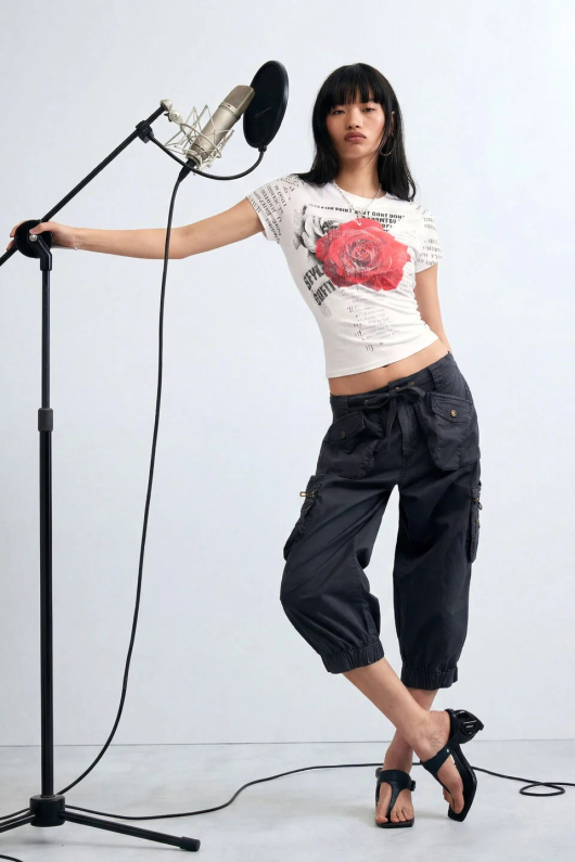 PANTALONI CARGO 3/4