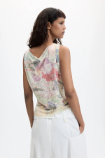 TOP CROPPED CU PRINT FLORAL