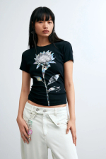 Tricou cu Imprimeu Floral