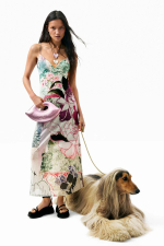 ROCHIE CU BRETELE SI PRINT FLORAL