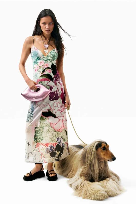 ROCHIE CU BRETELE SI PRINT FLORAL