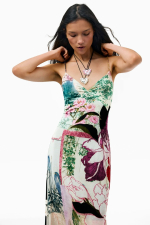 ROCHIE CU BRETELE SI PRINT FLORAL