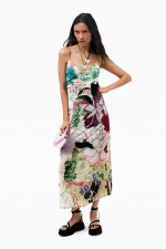 ROCHIE CU BRETELE SI PRINT FLORAL