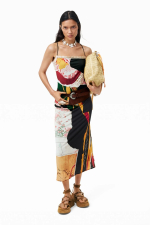 ROCHIE CU BRETELE SI PRINT FLORAL
