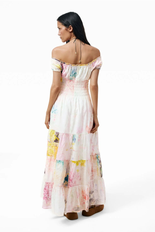 ROCHIE LUNGA CU PRINT FLORAL