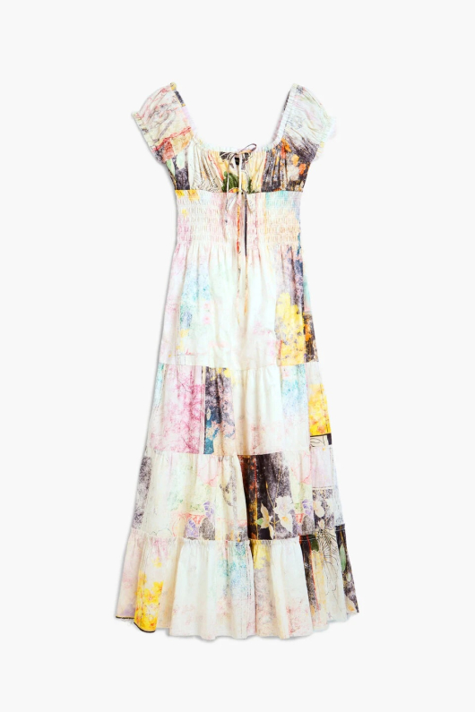 ROCHIE LUNGA CU PRINT FLORAL