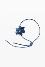 Curea denim cu flori