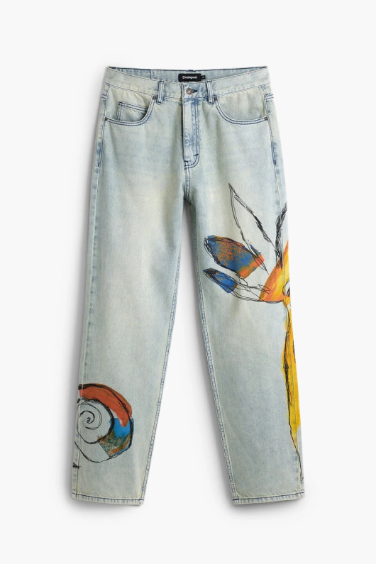 PANTALONI DIN BLUGI IMPRIMATI