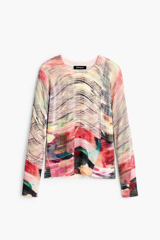 PULOVER SUBTIRE COLORAT