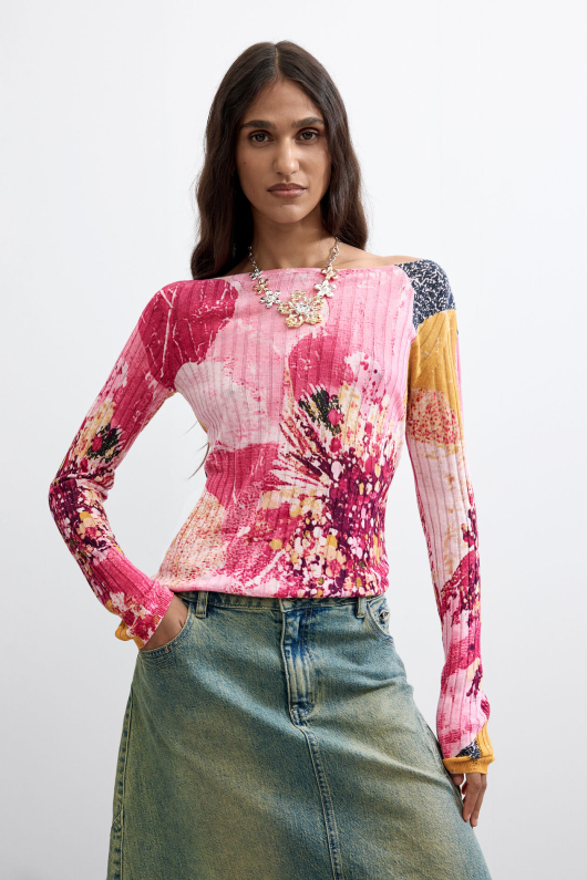 PULOVER CU PRINT FLORAL