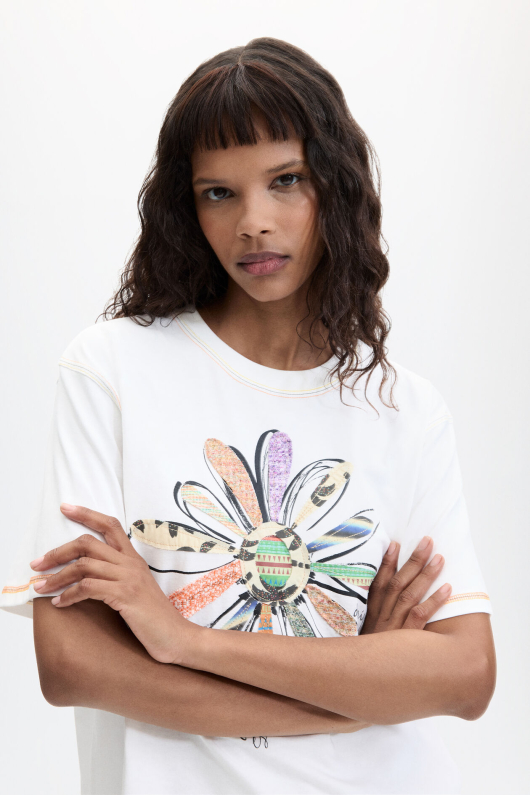 TRICOU CU PRINT FLOARE