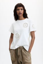 TRICOU ALB CU BRODERIE