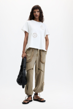 TRICOU ALB CU BRODERIE