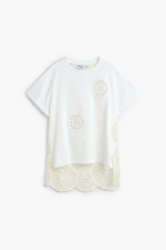 TRICOU ALB CU BRODERIE