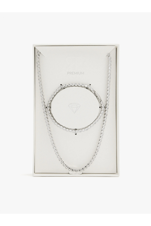 SET BRATARA SI COLIER CU PIETRE
