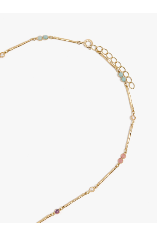 COLIER AURIU CU PIETRE MULTICOLORE