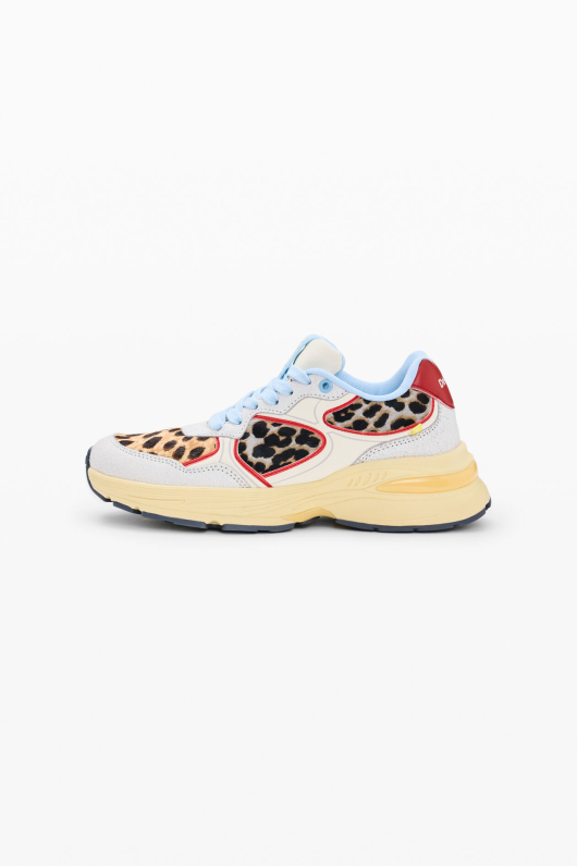 Pantofi sport din piele animal print