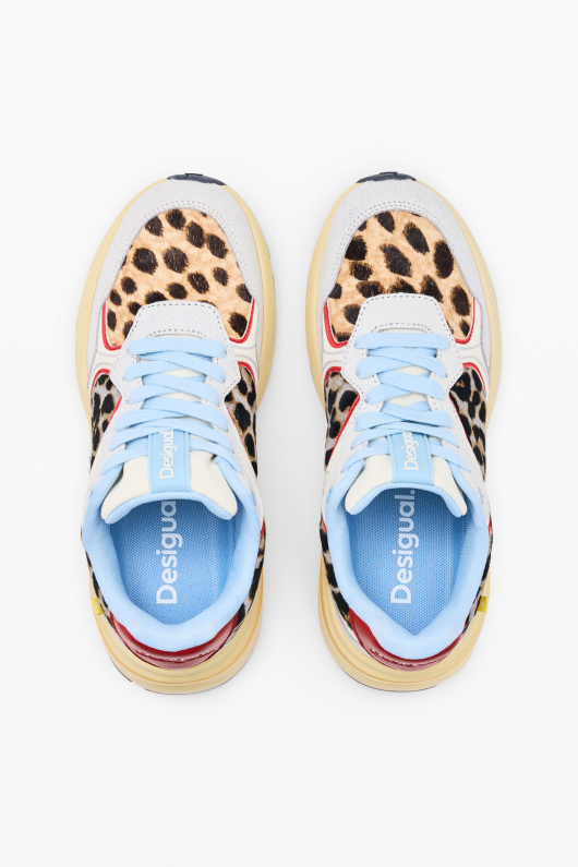 Pantofi sport din piele animal print