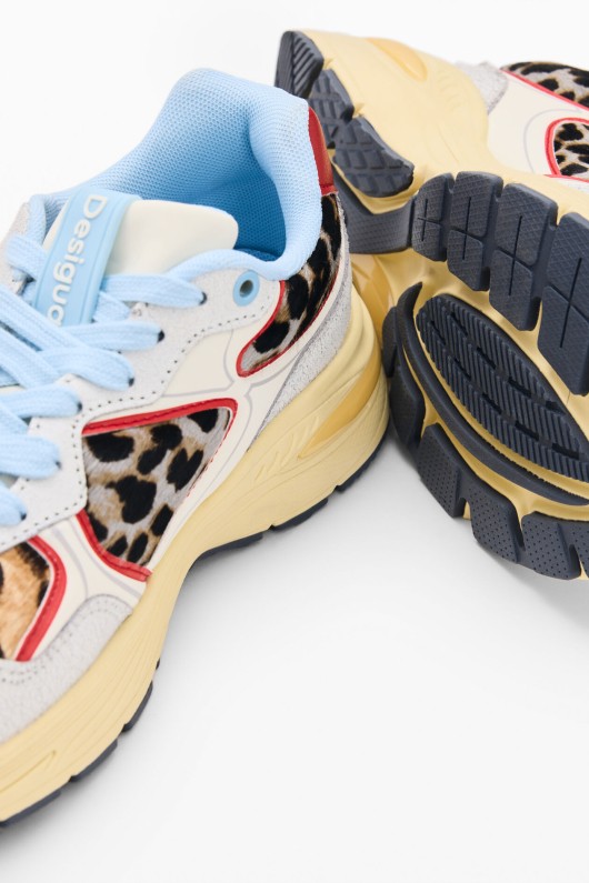Pantofi sport din piele animal print