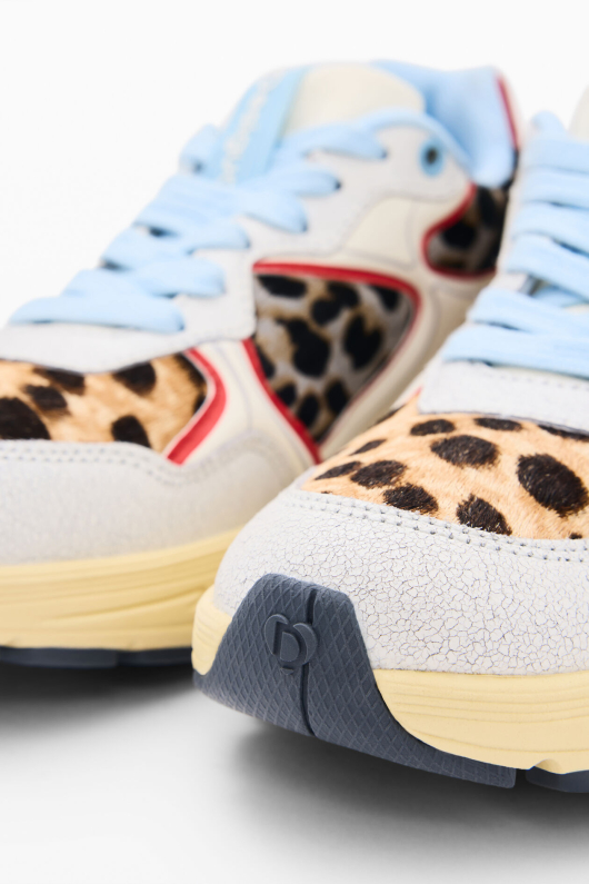 Pantofi sport din piele animal print
