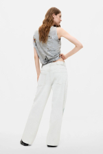 PANTALONI DENIM CU PRINT