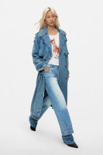 TRENCH LUNG DIN DENIM