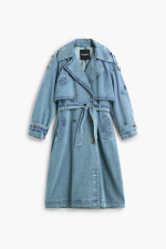 TRENCH LUNG DIN DENIM