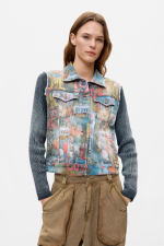 JACHETA DENIM CU PRINT
