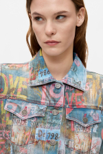 JACHETA DENIM CU PRINT