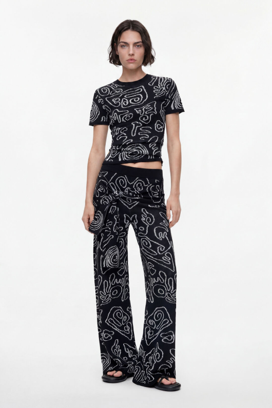 Tricou din tricotaj Jacquard