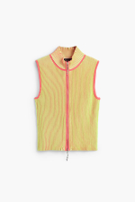 Bluza cu fermoar din tricot irizat