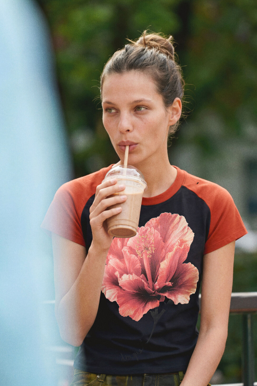 TRICOU CU PRINT FLORAL
