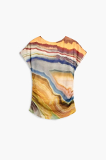 BLUZA CU MANECA SCURTA CU IMPRIMEU IN DUNGI