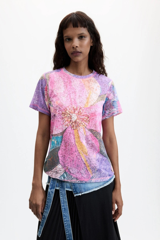 TRICOU CU PRINT FLORAL