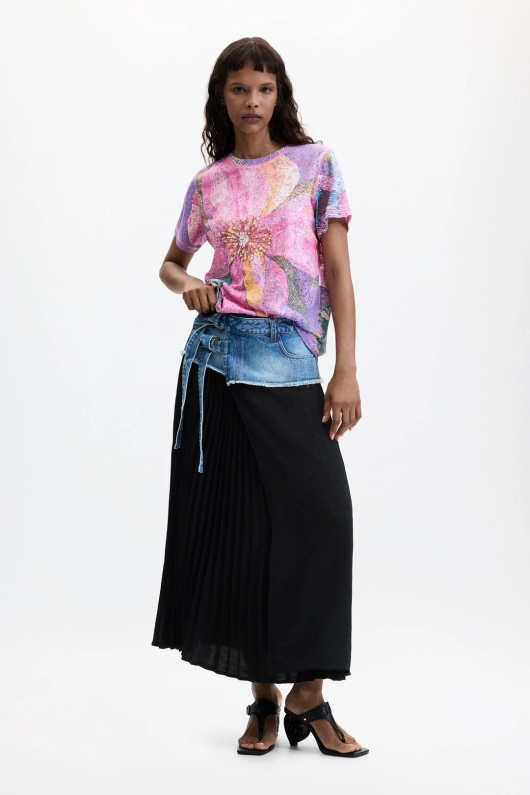 TRICOU CU PRINT FLORAL