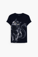 TRICOU NEGRU CU PISICA
