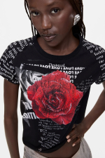 TRICOU NEGRU CU PRINT