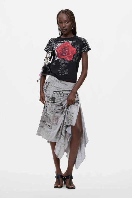 TRICOU NEGRU CU PRINT