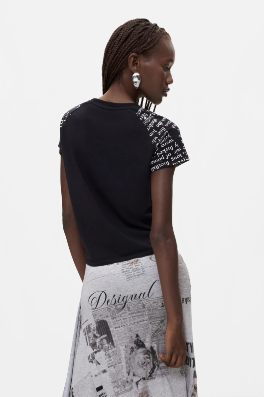 TRICOU NEGRU CU PRINT