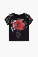 TRICOU NEGRU CU PRINT