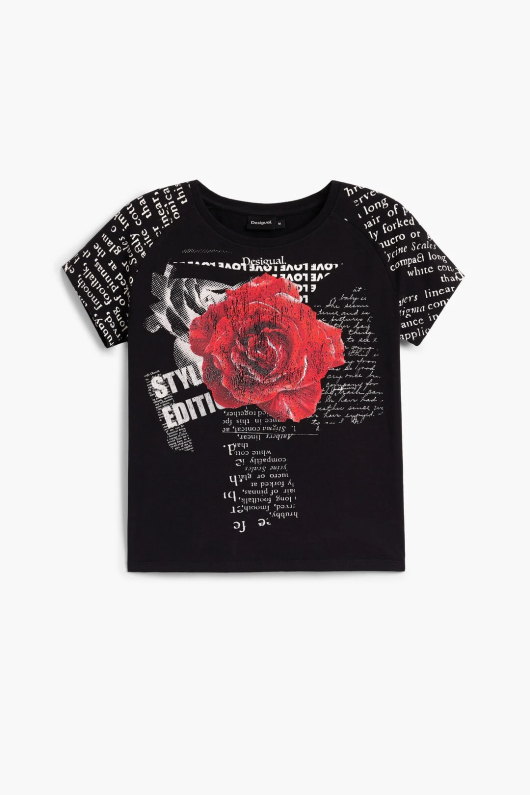 TRICOU NEGRU CU PRINT