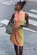 Rochie tricotata cu fermoar irizata