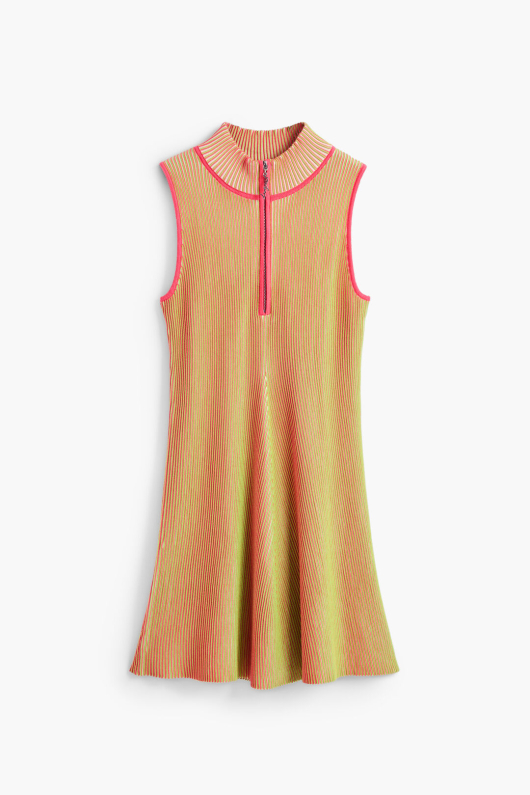 Rochie tricotata cu fermoar irizata