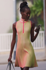 Rochie tricotata cu fermoar irizata