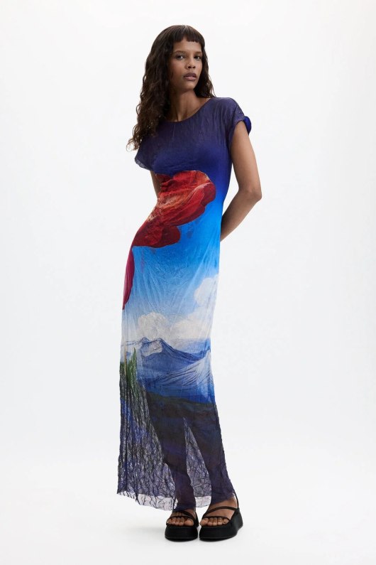 ROCHIE MIDI CU PRINT FLORAL