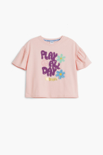 TRICOU ROZ CU PRINT