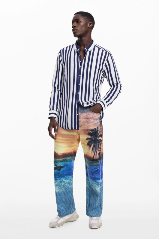 CAMASA CU PRINT NAVY